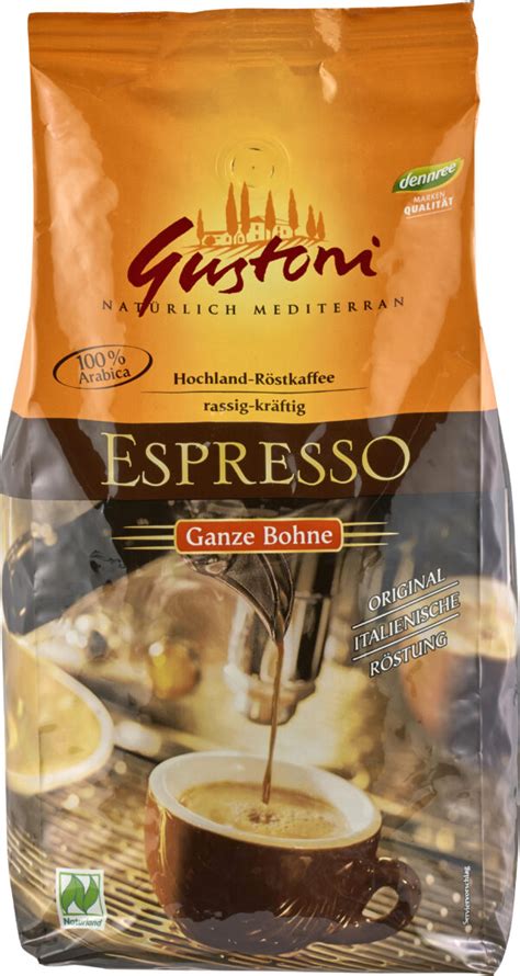 Gustoni Bio Espresso ganze Bohne rassig kräftig 1kg online kaufen