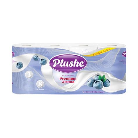Бумага туалетная "Premium Aroma", Plushe, 3 слоя, 8 рулонов, в ...