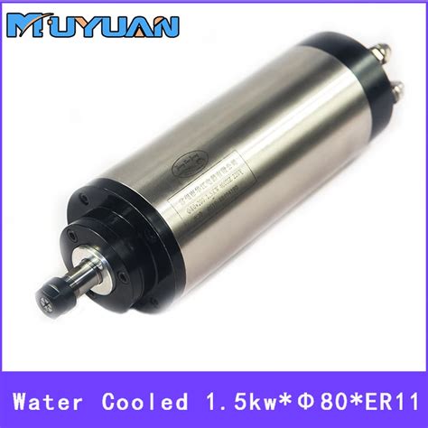 80mm 1 5kw Spindle Motor Water Cooled Motor 110V 220V ER11 1500W CNC