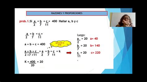 Razones Y Proporciones 4°sec Parte I Youtube