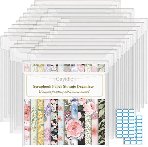 Amazon Csyidio 32 Pieces 12x12 Inch Scrapbook Paper Storage