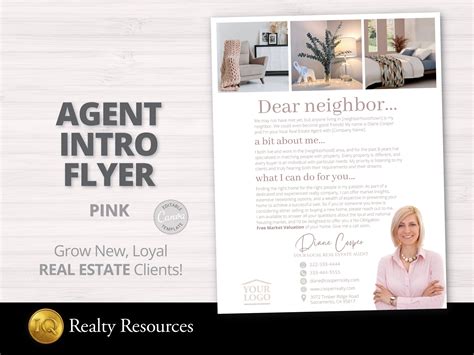 Real Estate Flyer Template Agent Introduction Agent Marketing