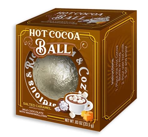 Salted Caramel Milk Chocolate Hot Cocoa Ball With Marshmallow The Sweet Spot