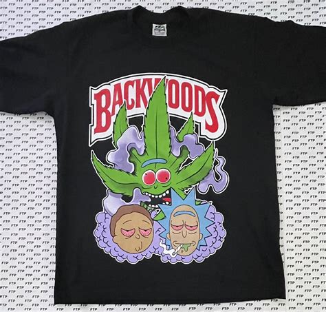 Streetwear Backwoods Rick And Morty T Shirt Grailed