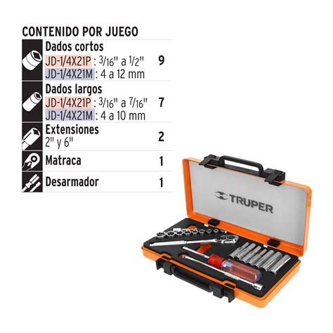 Juegos Dados Truper Piezas Std Y Mm Solda Express