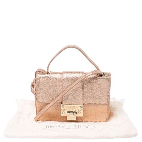 Jimmy Choo Rose Gold Leather Rebel Crossbody Bag At 1stdibs