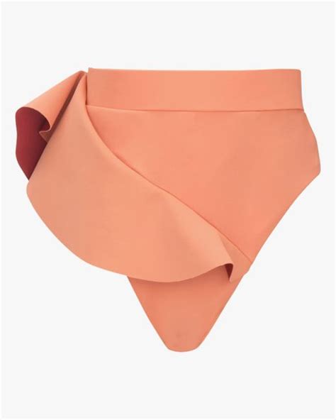 Andrea Iyamah Women S Kiara Bikini Bottom In Peach Orange Lyst