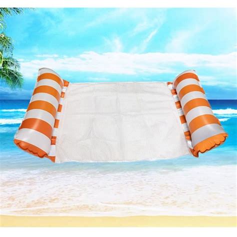 Orange A Hamac Flottant Gonflable En Pvc Pour Adulte Lit Balan Oire