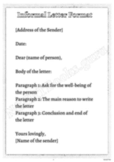 Solution Formal And Informal Letter Format Studypool