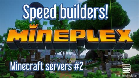 Speed Builders Minecraft Servers 2 Youtube