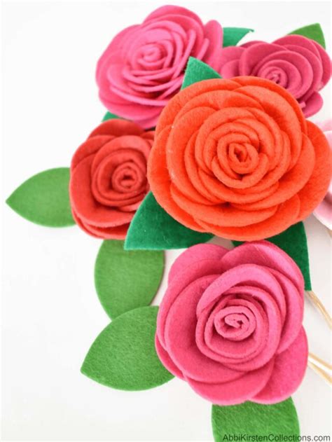 Easy Felt Roses With Free Svg Files Story Abbi Kirsten Collections