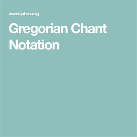 Gregorian Chant Notation | Notations, Chants, Medieval music