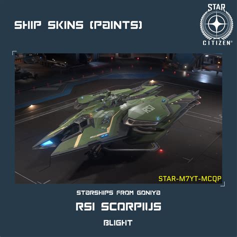 Star Citizen Rsi Scorpius Paints Skins Ebay