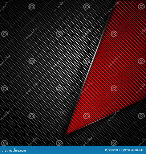 Fundo Vermelho E Preto Da Fibra Do Carbono Ilustração Stock