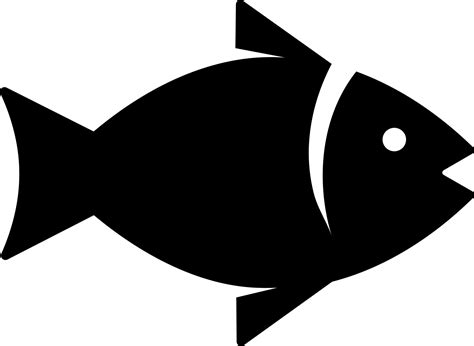 Fish Icon Or Symbol In Black And White Color 24289093 Vector Art At