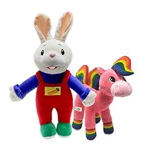 Amazon.com: Cyber Monday Deal - BabyFirstTV Plush Set - Harry the Bunny and Rainbow Horse ...