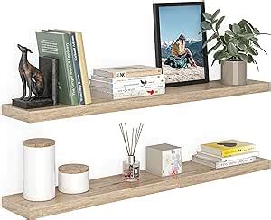 Ballucci Floating Shelves Extra Wide 2 Pack 48 Wood Wall Mount Shelf