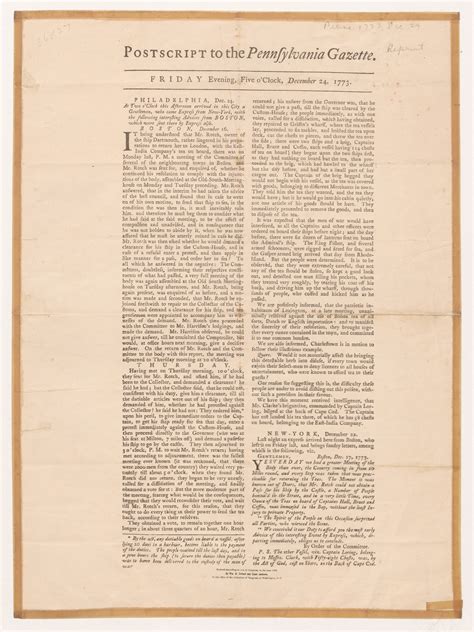 A broadside from 1876 reproducing a postscript to the *Pennsylvania ...