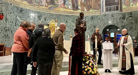 New Statue of St. Benedict the Moor blessed and installed - Saint Francis of Assisi