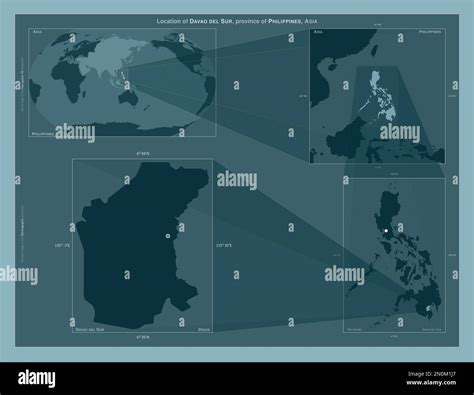 Davao Del Sur Province Of Philippines Diagram Showing The Location Of The Region On Larger