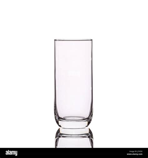 Empty Clear Drinking Glass Studio Shot Isolated On White Background