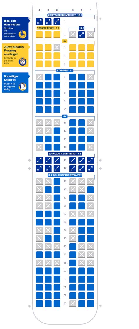 Ryanair Flugzeuge Sitzplan 🍓737 800 Ryanair Seat Plan