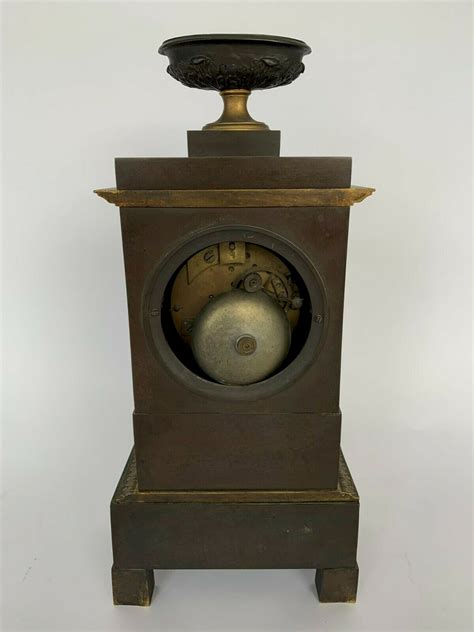 Pendule Borne Napoleon Iii Restauration Tole Et Bronze Eme Cadran