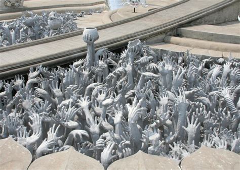 Wat Rong Khun Or The White Temple In Chiang Rai Thailand