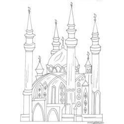 Dessins Mosqu E B Timents Et Architecture Colorier Coloriages