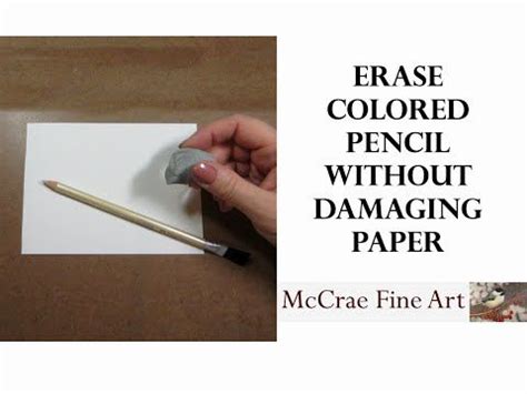 How To Erase Colored Pencils Without Damaging The Paper Youtube