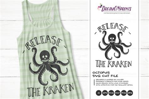 Octopus Svg Release The Kraken Svg Photoshop Graphics Creative Market