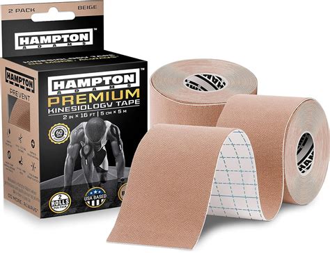 Hampton Adams 2 Pack Premium Kinesiology Tape Athletic