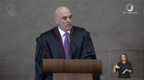 Vídeo Presidente Do Tse Alexandre De Moraes Discursa Durante