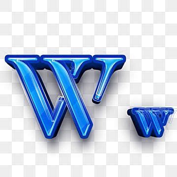 The Letter W Is Blue And It Appears To Be Made Out Of Plastic Which