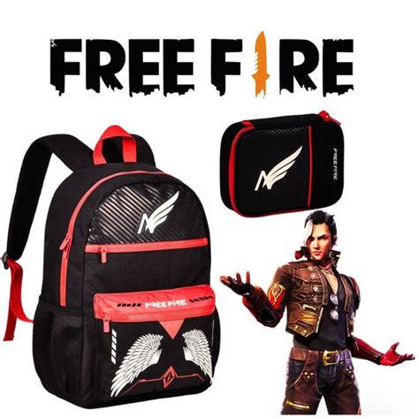 Mochila Free Fire Estojo Quadrado Original Clio Mochila