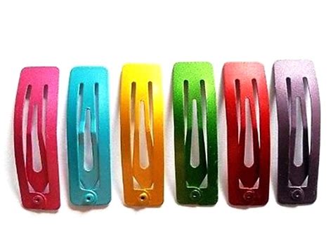 Pcs Rectangular Hair Snap Clips For Girl Woman Size Mm Etsy