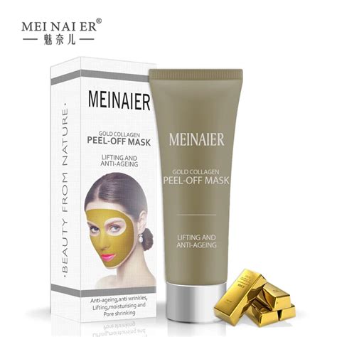 Meinaier Peel Off Black 24k Gold Collagen Face Masks Moisturizing Black