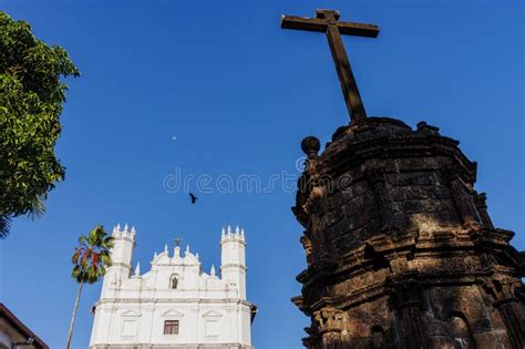 Facade Of Catholic Church Of St Francis Of Assisi In Goa Velha Goa India Stock Image Image