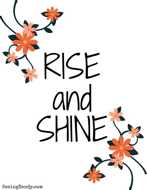 5 Free Rise and Shine Art Printables - Seeing Dandy Blog