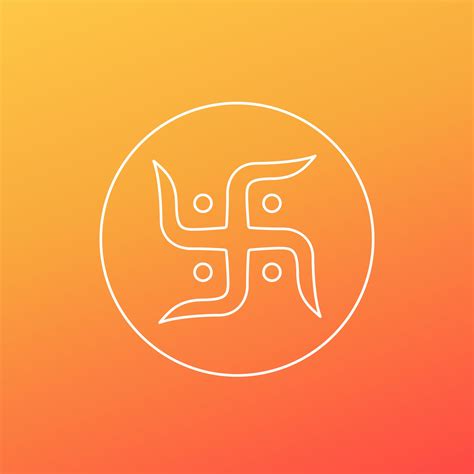 hindu swastika symbol, linear design 3374655 Vector Art at Vecteezy