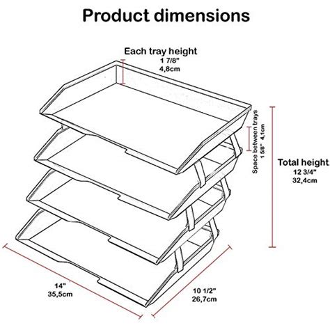 Acrimet Facility Tier Letter Tray Side Load Plastic Desktop File