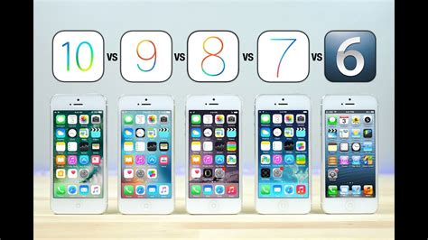 Ios 10 Vs Ios 9 Vs Ios 8 Vs Ios 7 Vs Ios 6 On Iphone 5 Speed Test Youtube