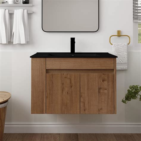 SSLine Wall Mounted Bathroom Vanity With Sink Modern 30 Inch Single