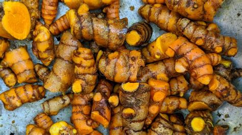 Golden Raw Turmeric Before Process Stock Image Image Of Immunity