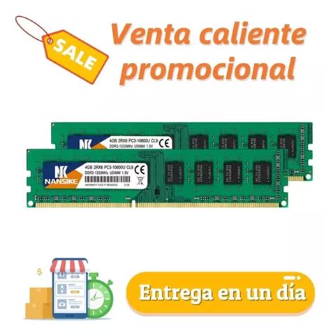 Memoria Ram Nansike 8gb 2x4gb Ddr3 1333u 10600 Udimm Pc Meses Sin