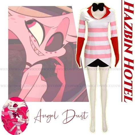 Anime Hazbin Cosplay Otel Kost M Elbise Niforma Cosplay Melek Toz Seksi