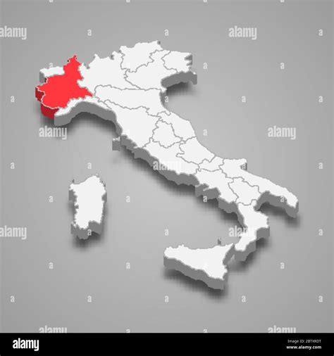 Piemonte Map Stock Vector Images Alamy