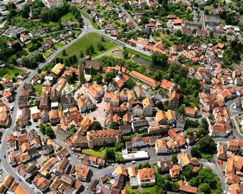 Luftaufnahme Schlitz Stadtansicht Vom Innenstadtbereich In Schlitz Im