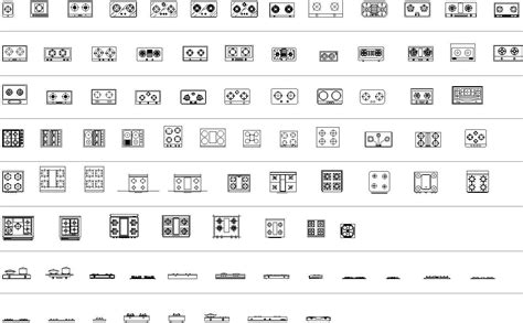 Electric Gas Stove Blocks Autocad File Cad Drawing Dwg Format Cadbull