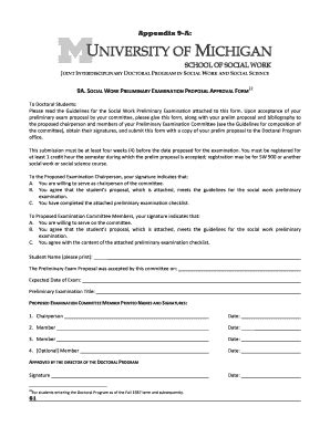 Fillable Online Ssw Umich Joint Interdisciplinary Doctoral Program In